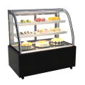 counter top front and back door fridge cake display refrigerator